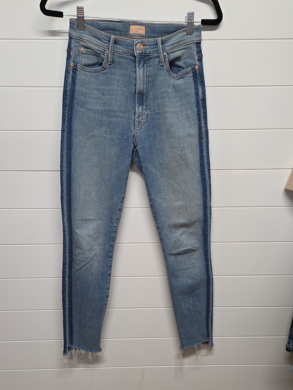 Mother Jeans Stunner Zip Ankle Step Fray Size 27 - Picture 2 of 5